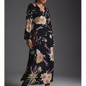 Anthropologie Hutch Long-Sleeve Wrap Dress size small